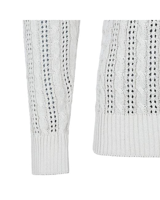 Eleventy White Open-Knit Sweater for men