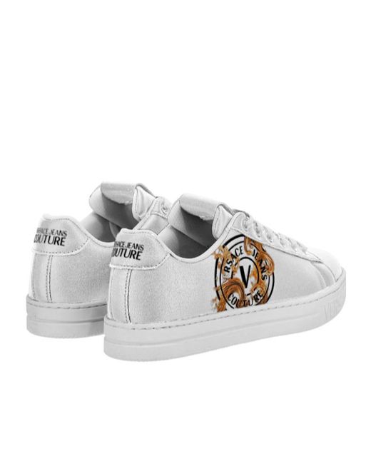 Versace Jeans White Fondo Court Sneakers for men