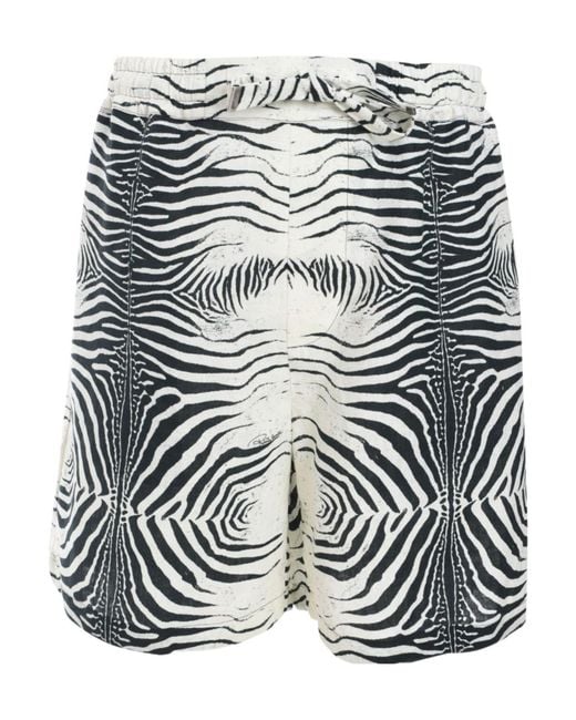 Roberto Cavalli Multicolor Printed Bermuda Shorts for men