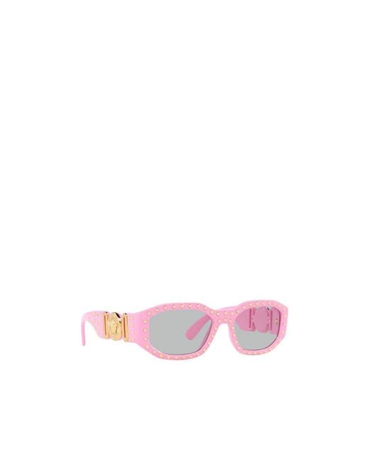 Versace Pink Eyewear Rectangular Frame Sunglasses for men
