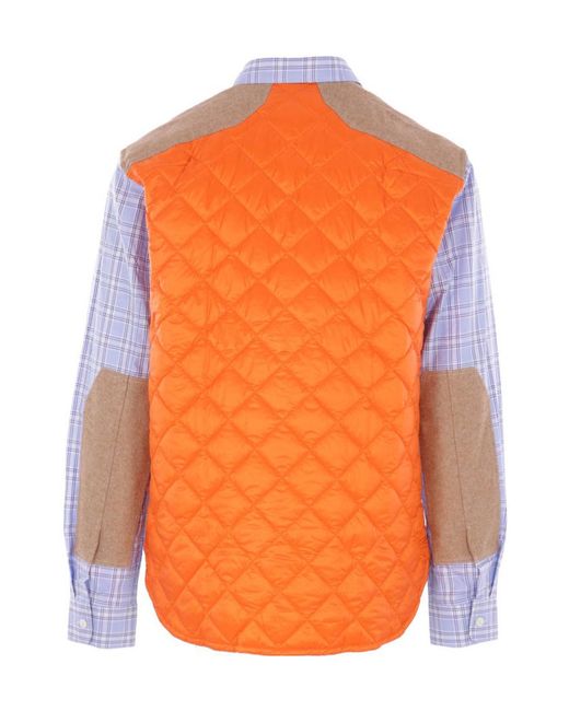 Junya Watanabe Blue Plaid Long-Sleeved Shirt for men