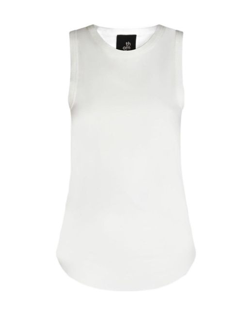 Thom Krom White Sleeveless Longline Top