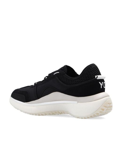 Y-3 Black Ajatu Run Lace-Up Sneakers for men