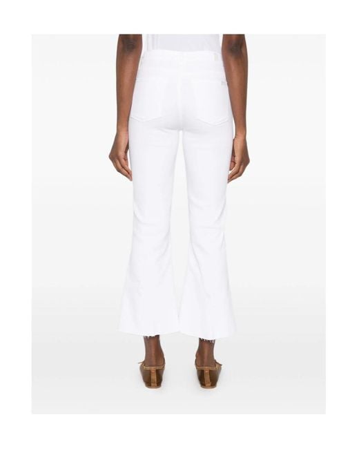7 For All Mankind White Dojo Cropped Jeans