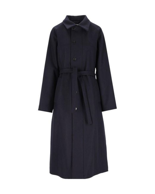 Barena Blue Button-Front Coat