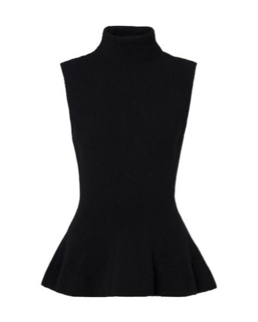 Rohe Black Wool And Cashmere Turtleneck Top