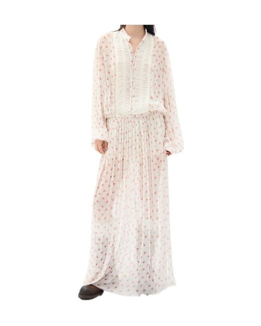 Ann Demeulemeester White Tren High Comfort X-Long Dress