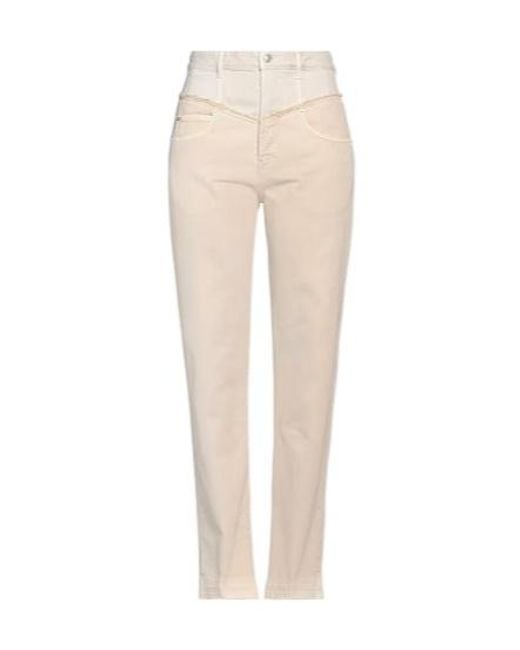 Isabel Marant Natural High-Waisted Straight-Leg Jeans