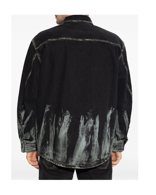 Off-White c/o Virgil Abloh Black Oversized Button-Up Denim Jacket for men