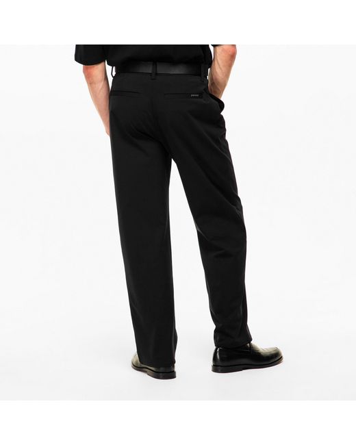 7 For All Mankind Black Straight-Leg Casual Trousers for men