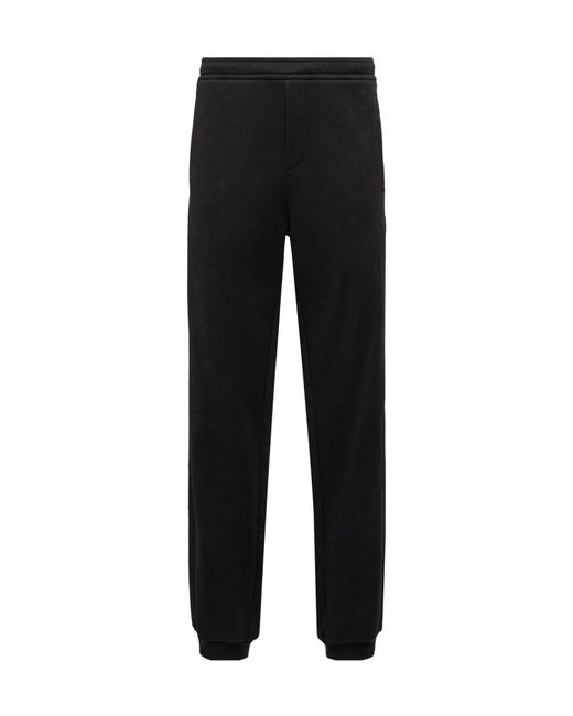Moncler Black Logo Detailed High-Waist Trousers for men