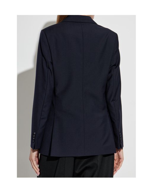Officine Generale Blue Single-Breasted Blazer