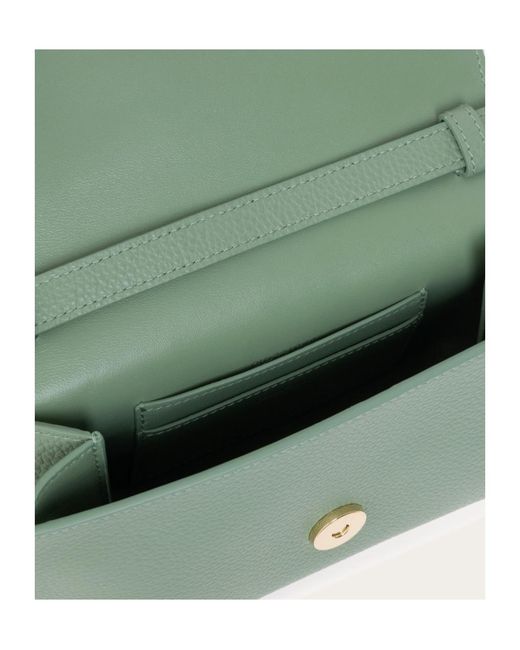 Ferragamo Green Double Gancini Mini Bag