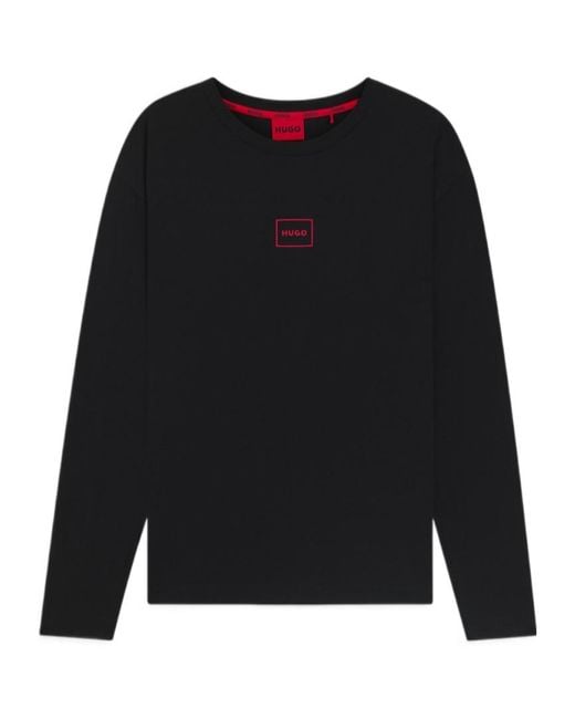 Boss Black Stretch-Cotton T-Shirt With Logo Print for men