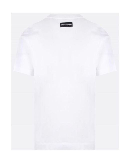 MARINE SERRE White Logo-Embroidered Organic-Cotton T-Shirt for men