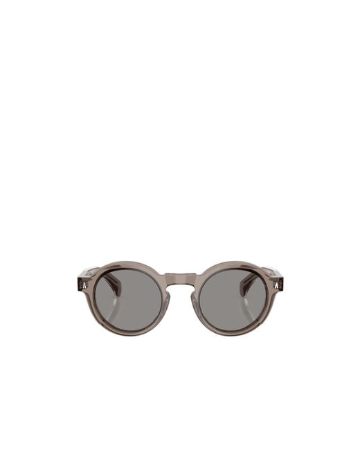 Moncler Metallic Eyewear Round Frame Sunglasses for men