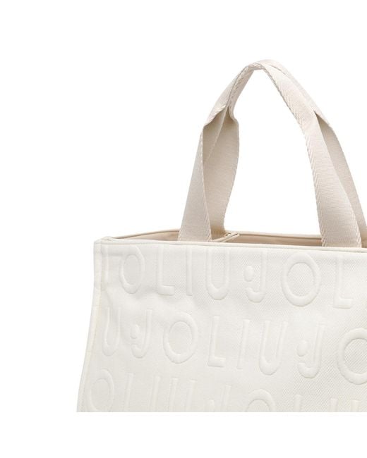 Liu Jo Natural Medium Knit Tote Bag