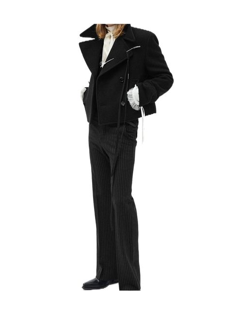 Ann Demeulemeester Black Dalmar Double-Breasted Jacket for men