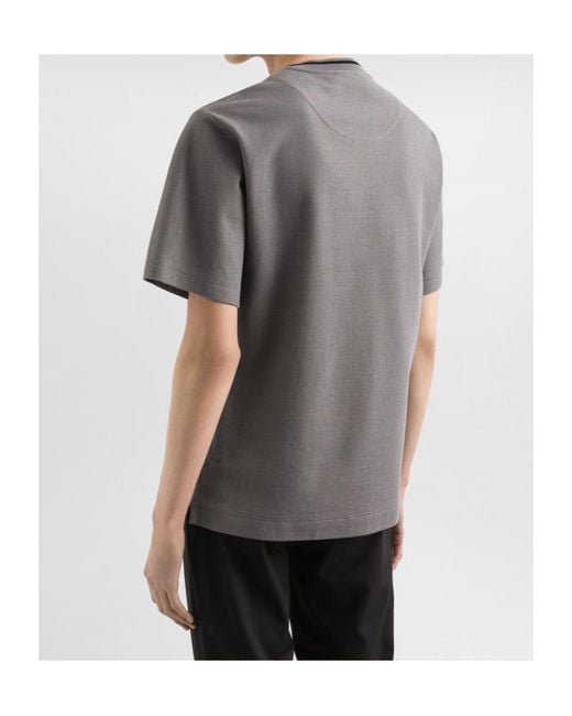 Dolce & Gabbana Gray Cotton Piqué T-Shirt for men