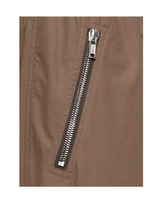 Rick Owens Brown Zip-Up Detailed Drawstring Track Pants for men