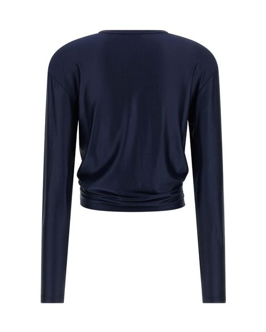 Rabanne Blue Rabanne Piercing Detail Top