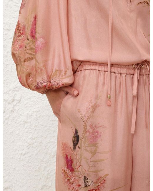 Zimmermann Pink Cascadian Relaxed Pants