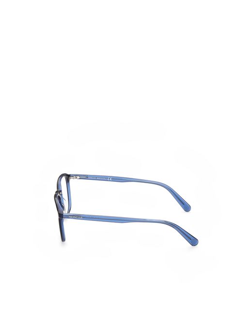 Moncler Metallic Logo-Print Square-Frame Glasses for men