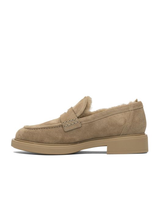 Gianvito Rossi Natural Round Toe Loafers