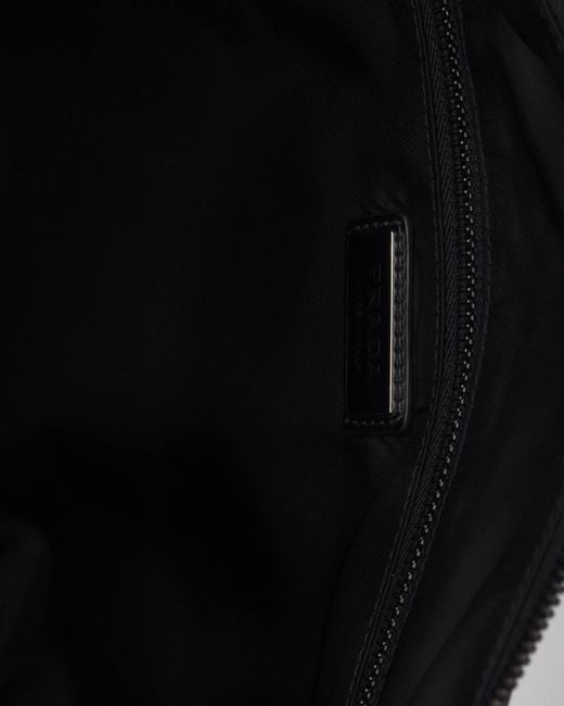 Prada Black Explore Re-Nylon And Leather Bag for men