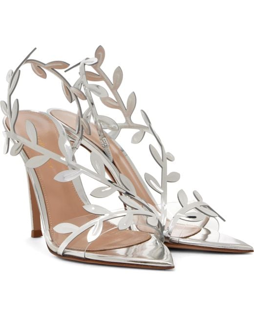 Gianvito Rossi White Flavia High-Heeled Sandals