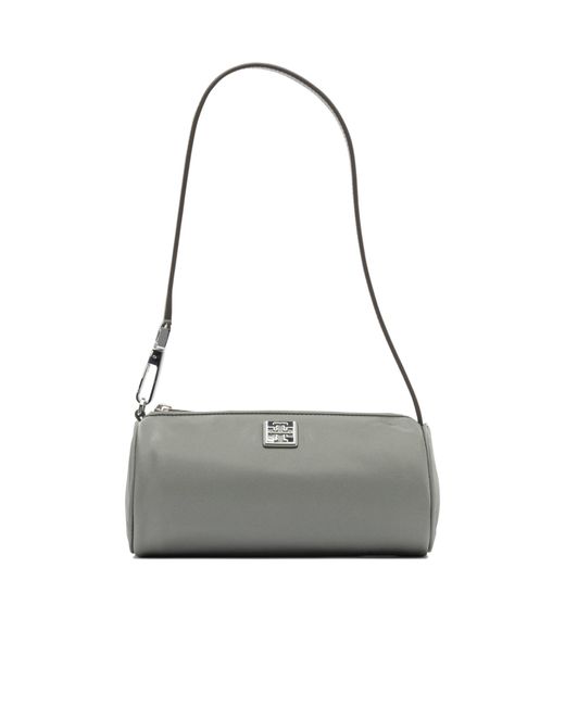 Tory Burch Gray Virginia Zipped Cylinder Bag