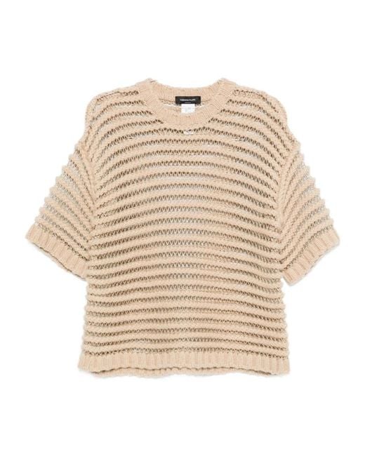 Fabiana Filippi Natural Crew-Neck Wool Sweater