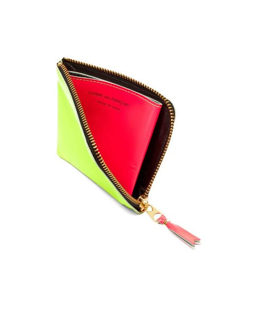Comme des Garçons Green Comme Des Garçons Wallet Super Fluo Zip-Up Wallet for men