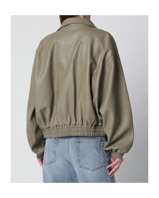 Frankie Shop Gray Long-Sleeve Bomber Jacket