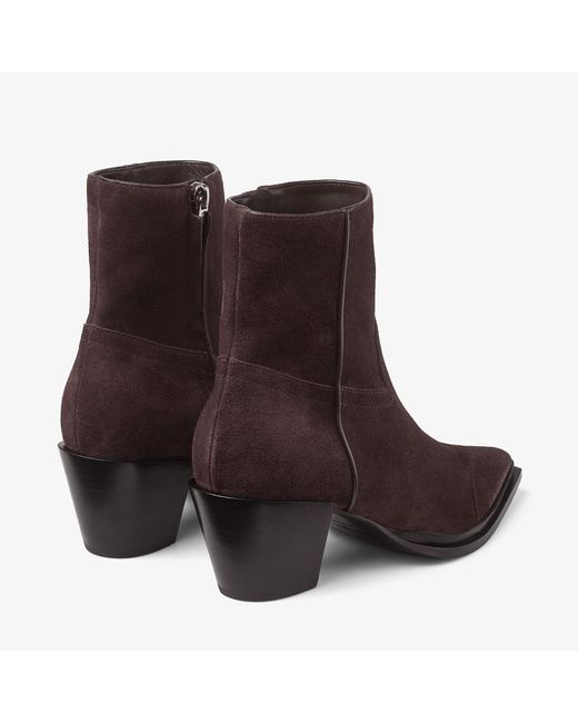 Jimmy Choo Brown Chunky High-Heeled Ankle Boots