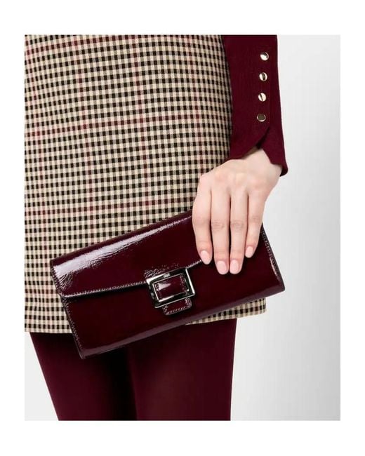 Roger Vivier Purple Belle Vivier Chain Wallet