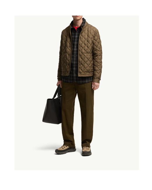 Moncler Brown Oise Diamond Quilted Short Down Jacket for men