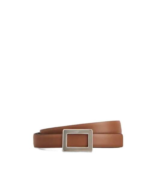 Roger Vivier White Belle Vivier Square-Buckle Belt