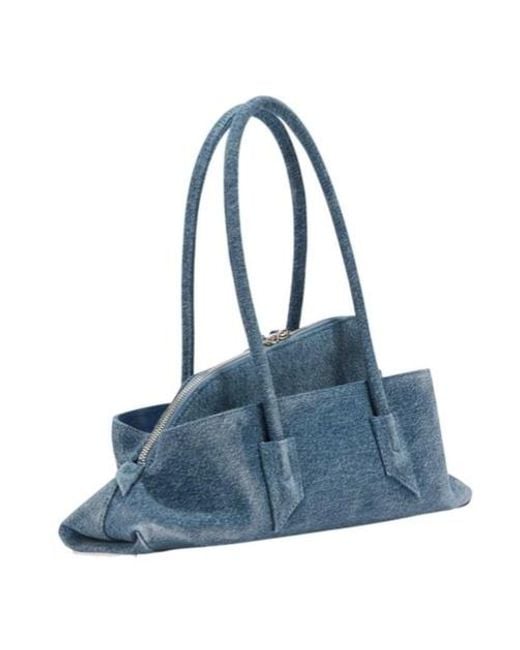 The Attico Blue The La Passeggiata Small Shoulder Bag