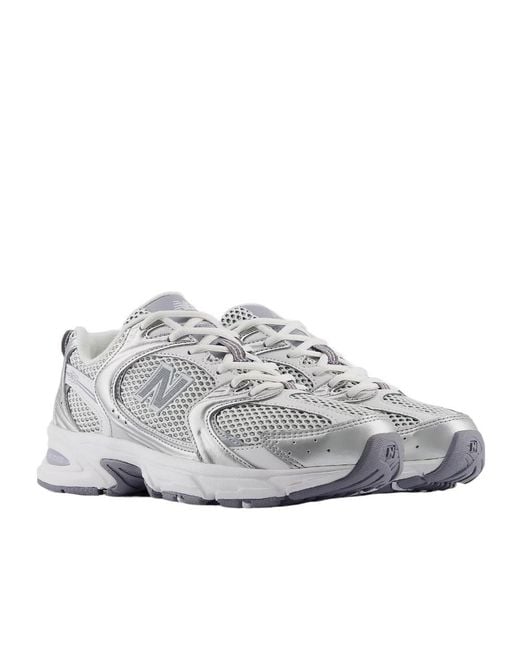 New Balance Gray 530 Lace-Up Sneakers