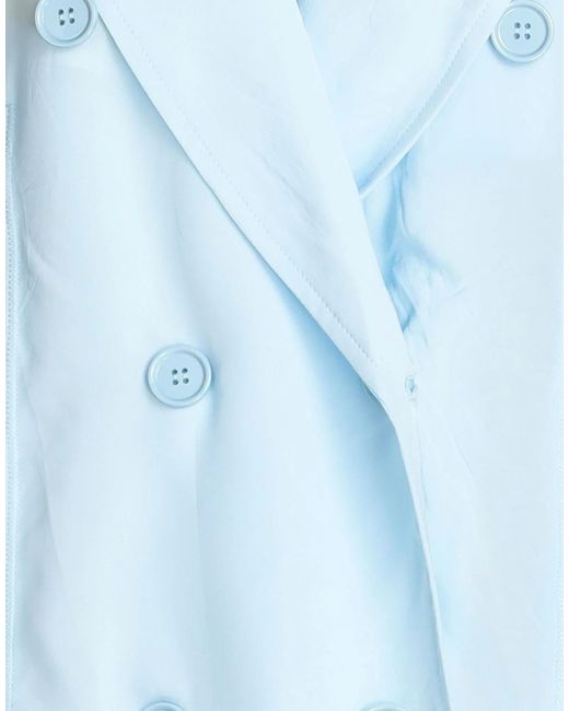 Sportmax Blue Solid Color Double-Breasted Blazer