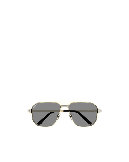 Cartier Metallic Pilot Sunglasses for men
