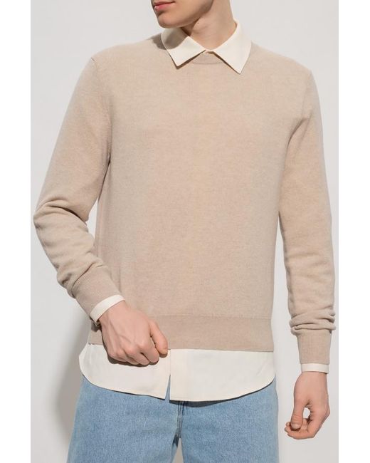 The Row White Benji Long-Sleeved Pullover for men