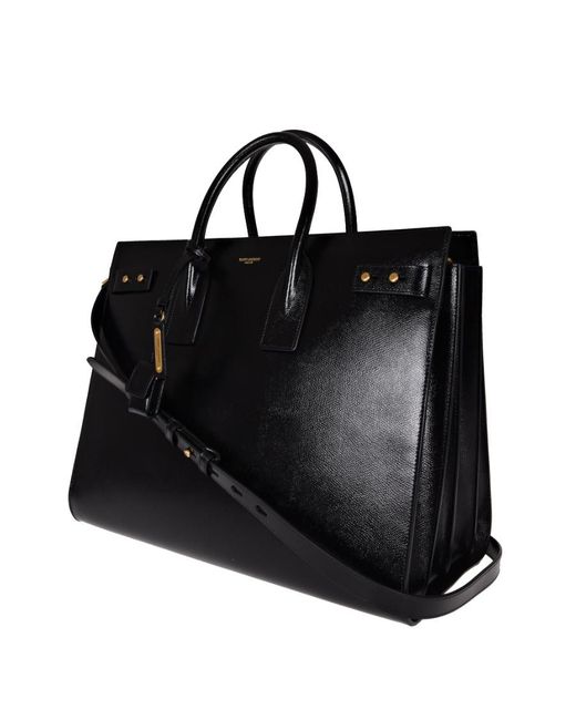 Saint Laurent Black Sac De Jour Tote Bag for men