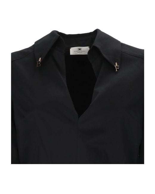 Elisabetta Franchi Black Long-Sleeved Shirt