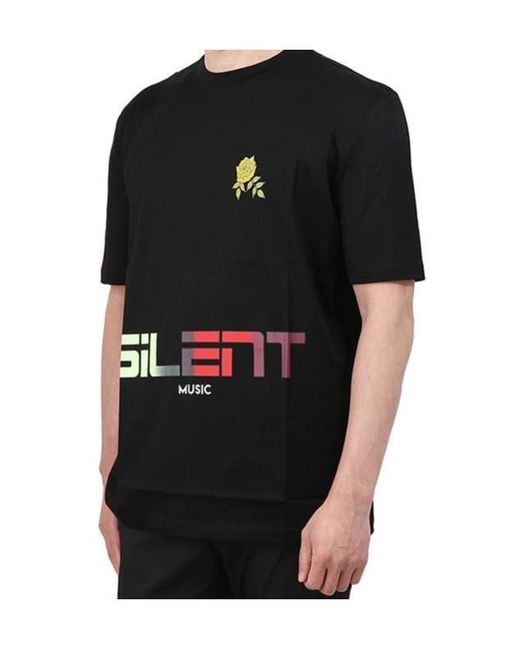 Lanvin Black Printed T-Shirt for men