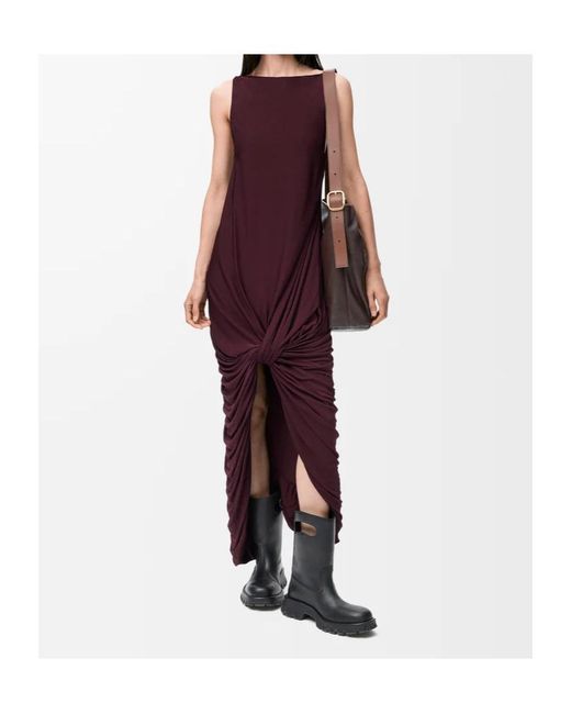 Loewe Purple Asymmetric Silhouette Dress