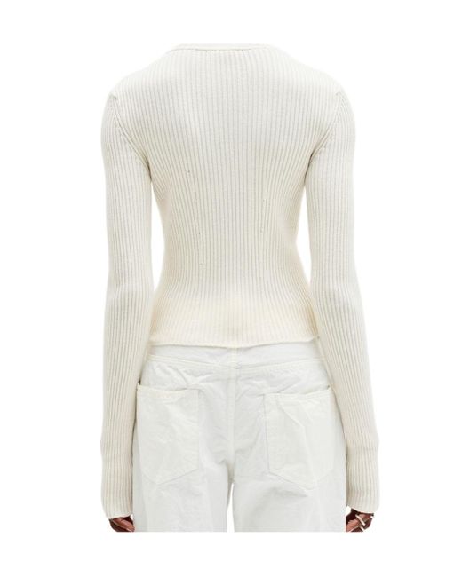 Ann Demeulemeester White Terna Zip-Up Cardigan