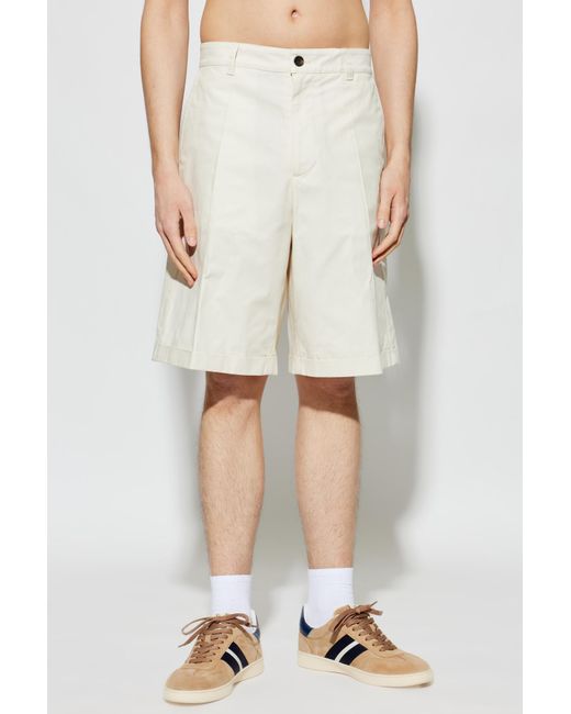 Bally White Pleat Detailed Tailored Shorts for men