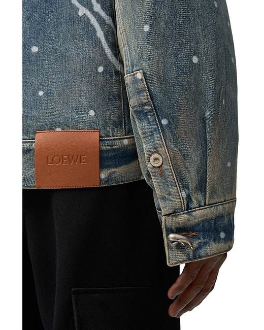Loewe Blue Button-Up Denim Jacket for men